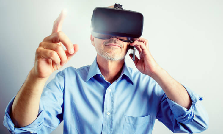 Man using VR